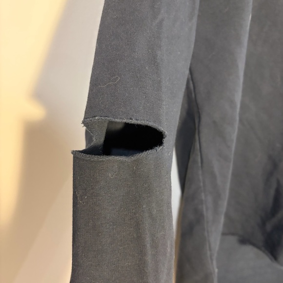 Made in Italy unknown creator, Black Long Sleeve Shirt with White Text - Picture 5 of 9